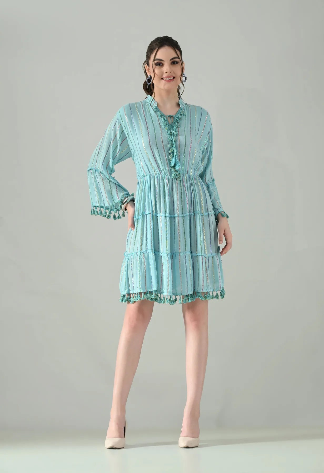 Lurex Charm Short Dress