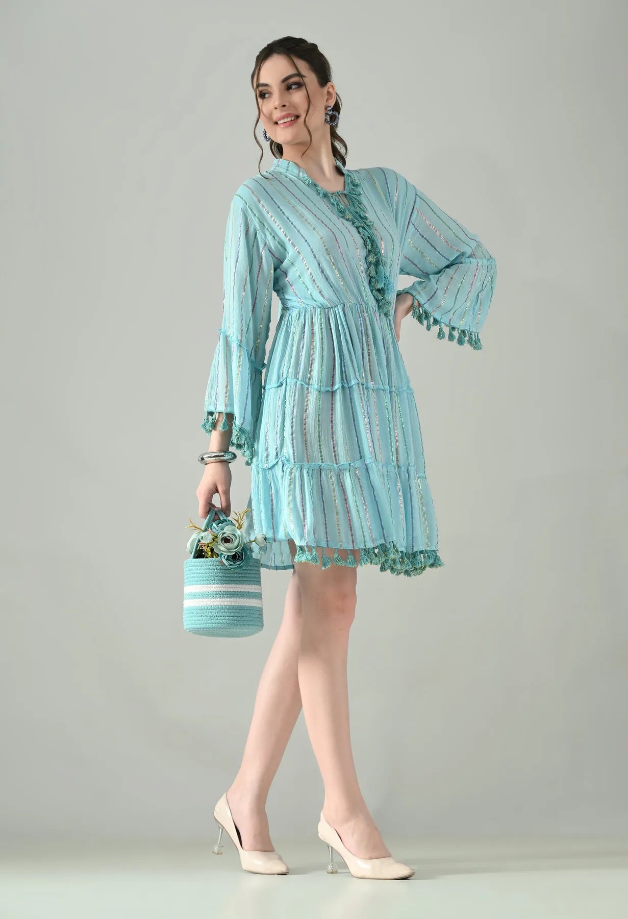 Lurex Charm Short Dress