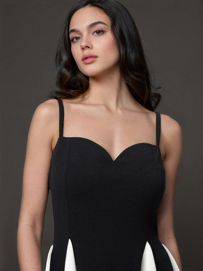 Colorblock Maxi Slip Dress