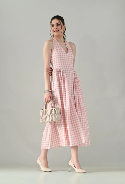 Checkmate Charm Midi Dress