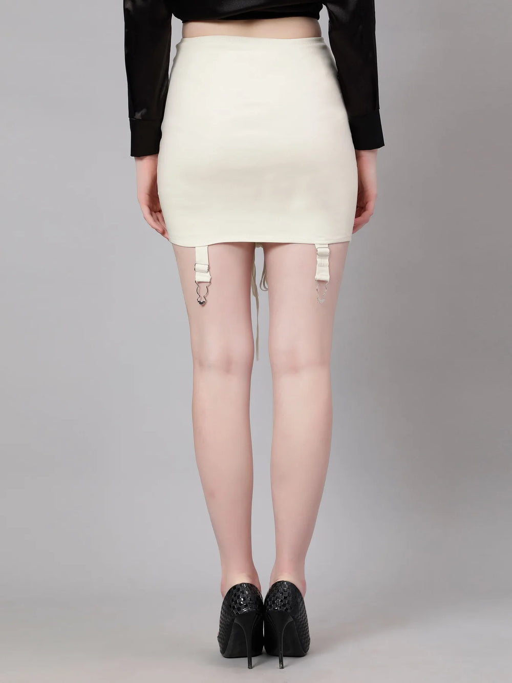 Lace Up High Waist Skirt