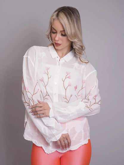 Deer Embroidered Shirt