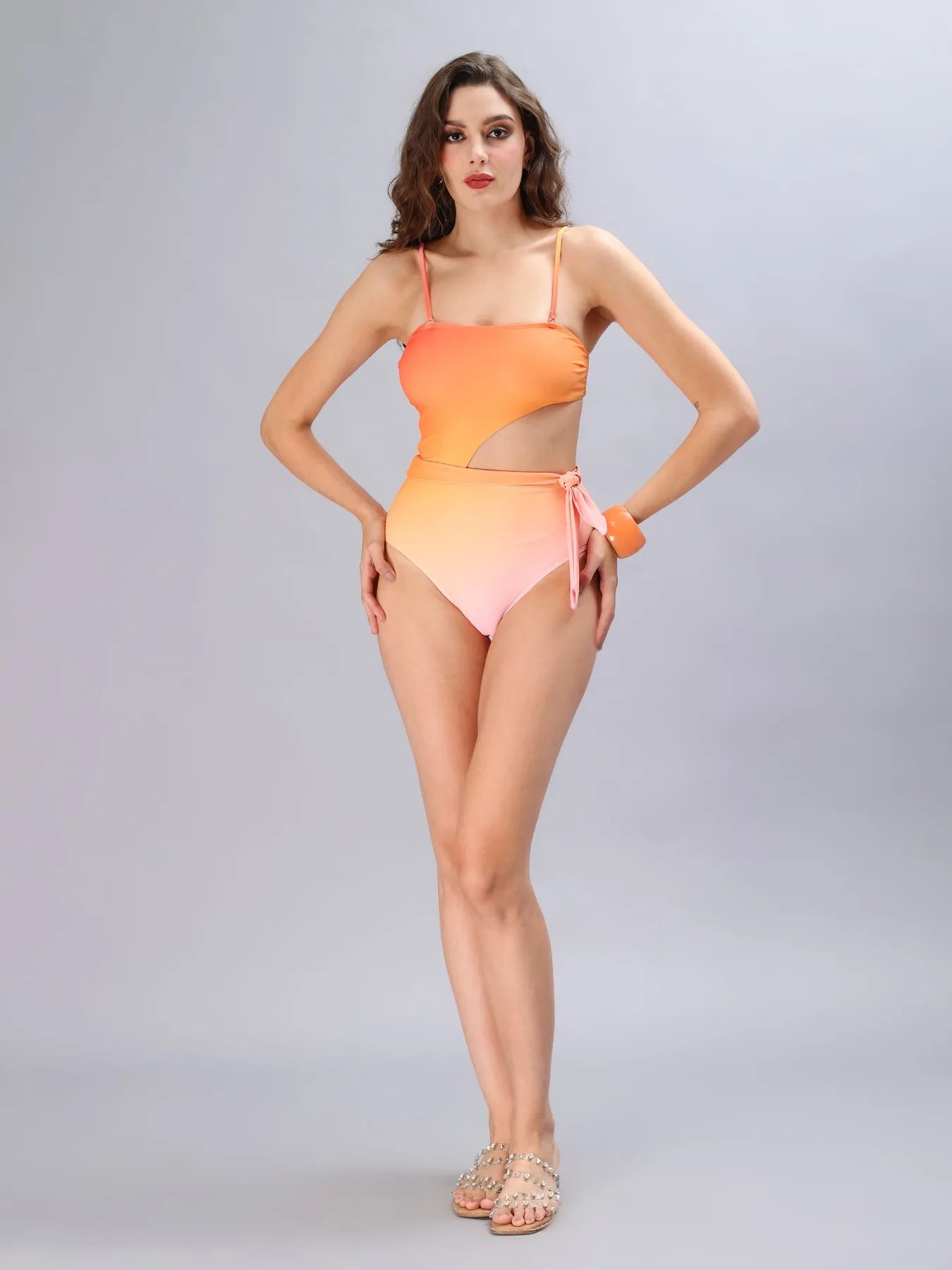 Sunset Ombre Side Knot Monokini