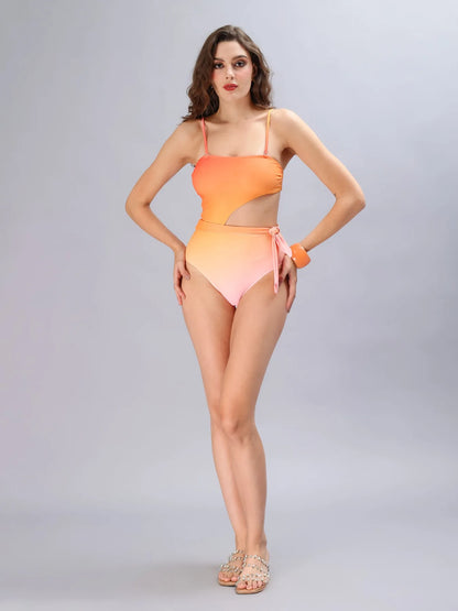 Sunset Ombre Side Knot Monokini