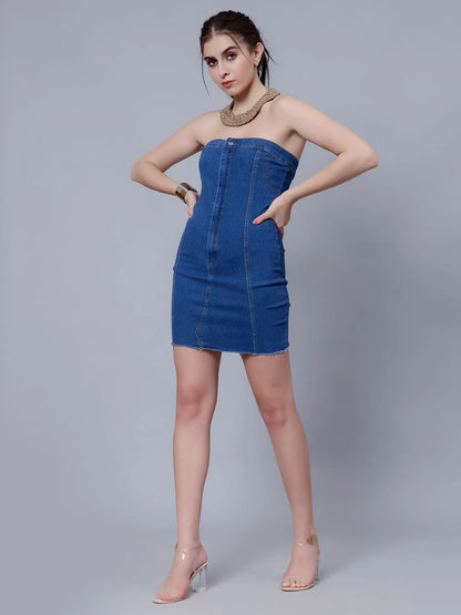 Bodycon Denim Tube Dress
