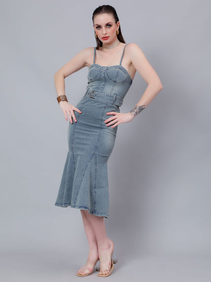 Blue Mermaid Denim Dress