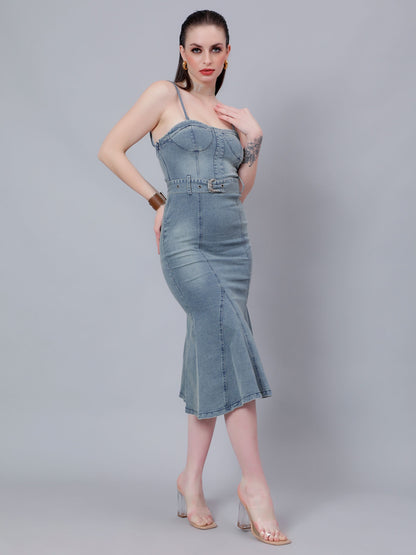 Blue Mermaid Denim Dress