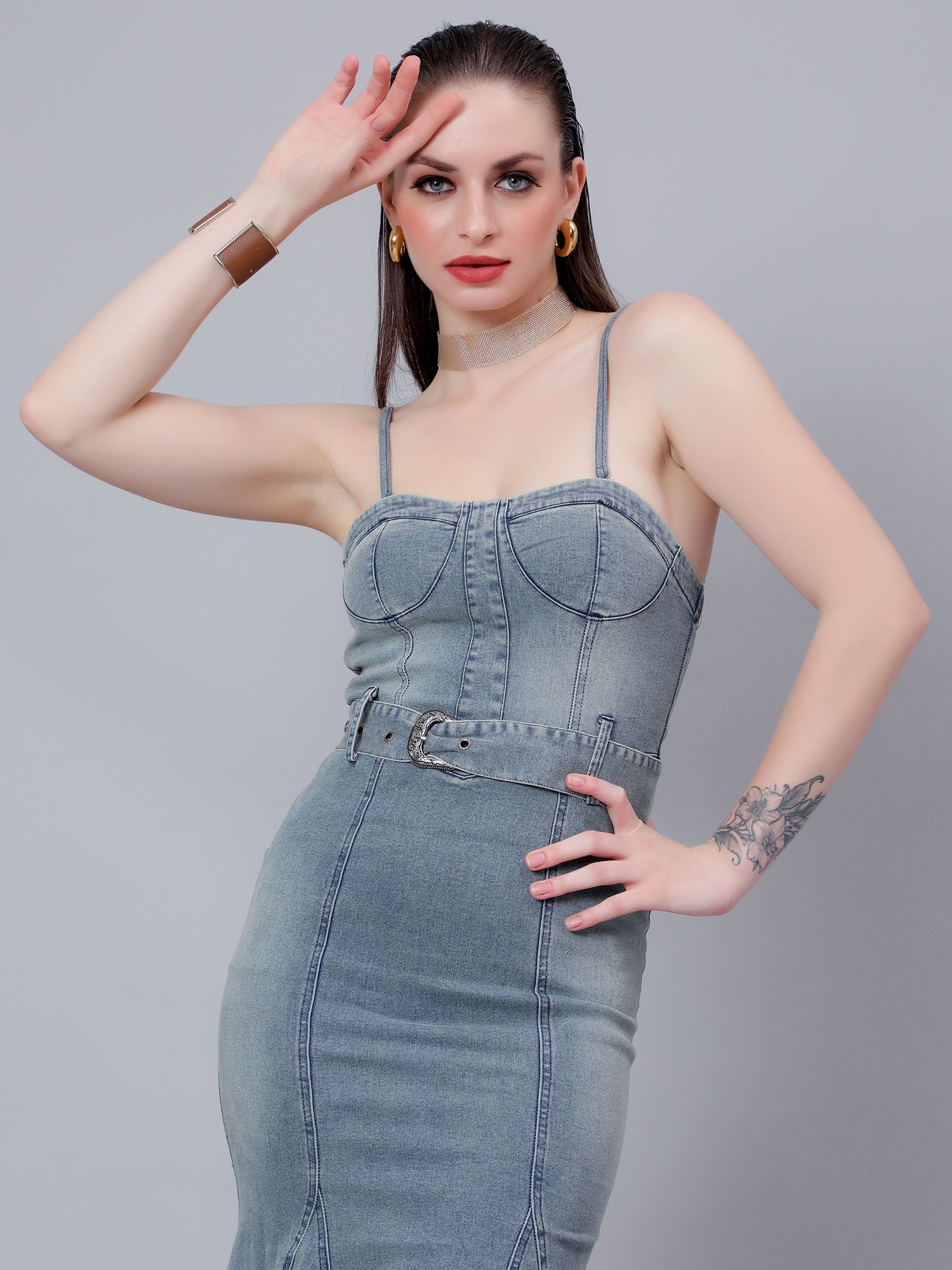 Blue Mermaid Denim Dress