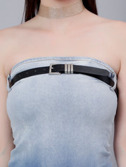 Gradient Tube Denim Dress