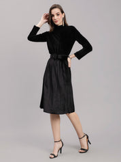 Sleeveless Jacket and Dress Set