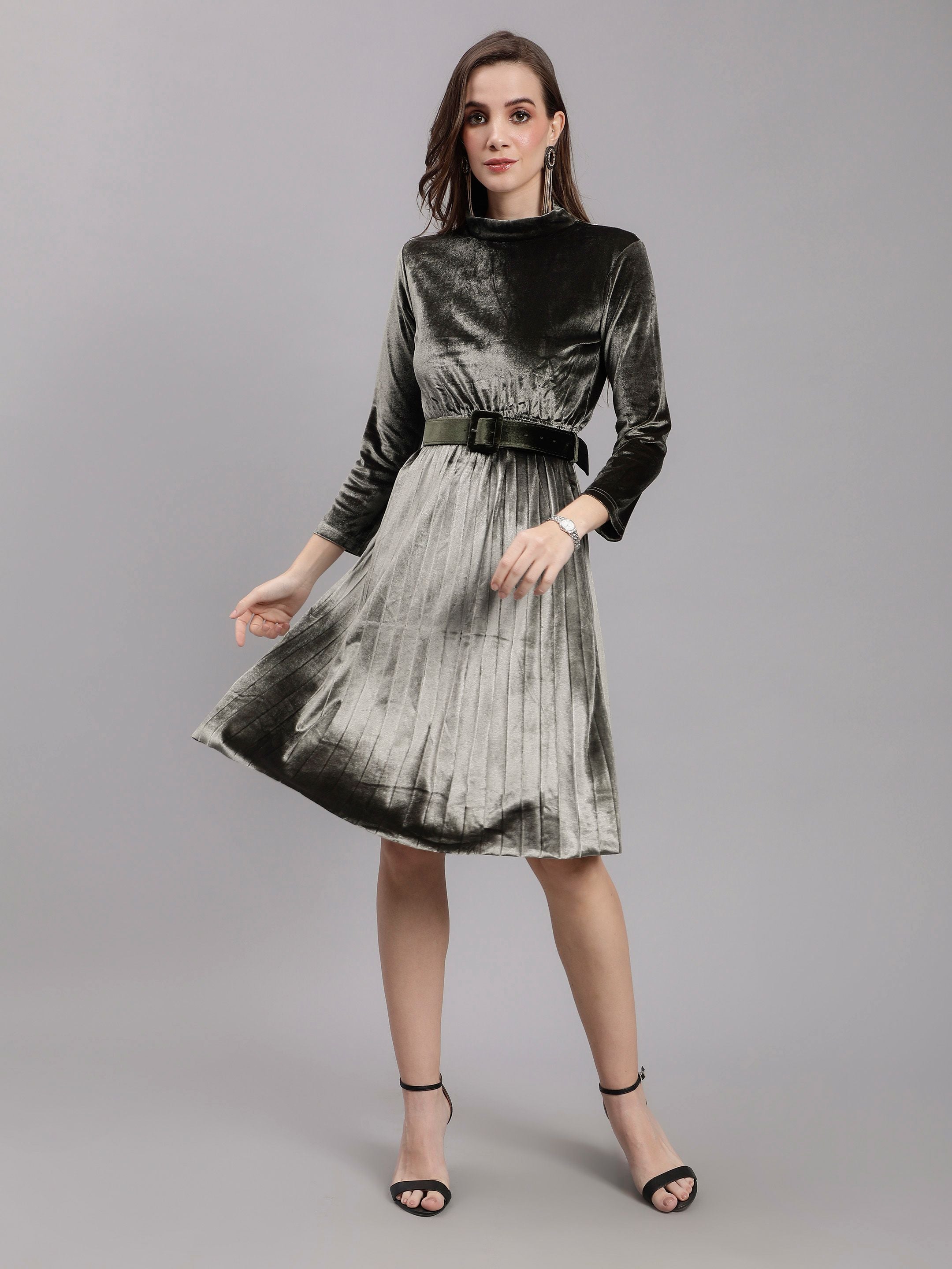 Sleeveless Jacket and Dress Set