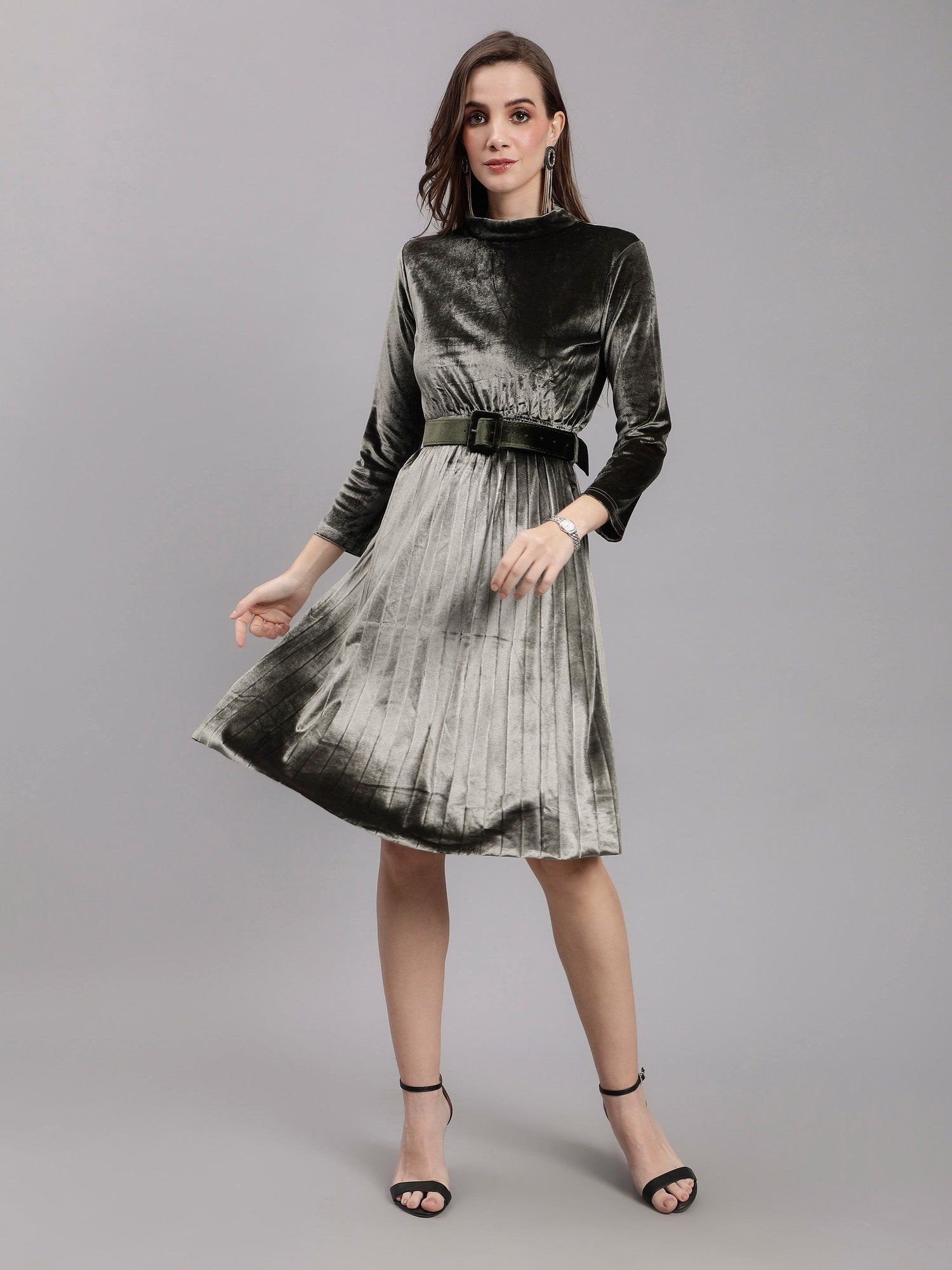 Sleeveless Jacket and Dress Set