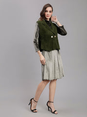 Sleeveless Jacket and Dress Set