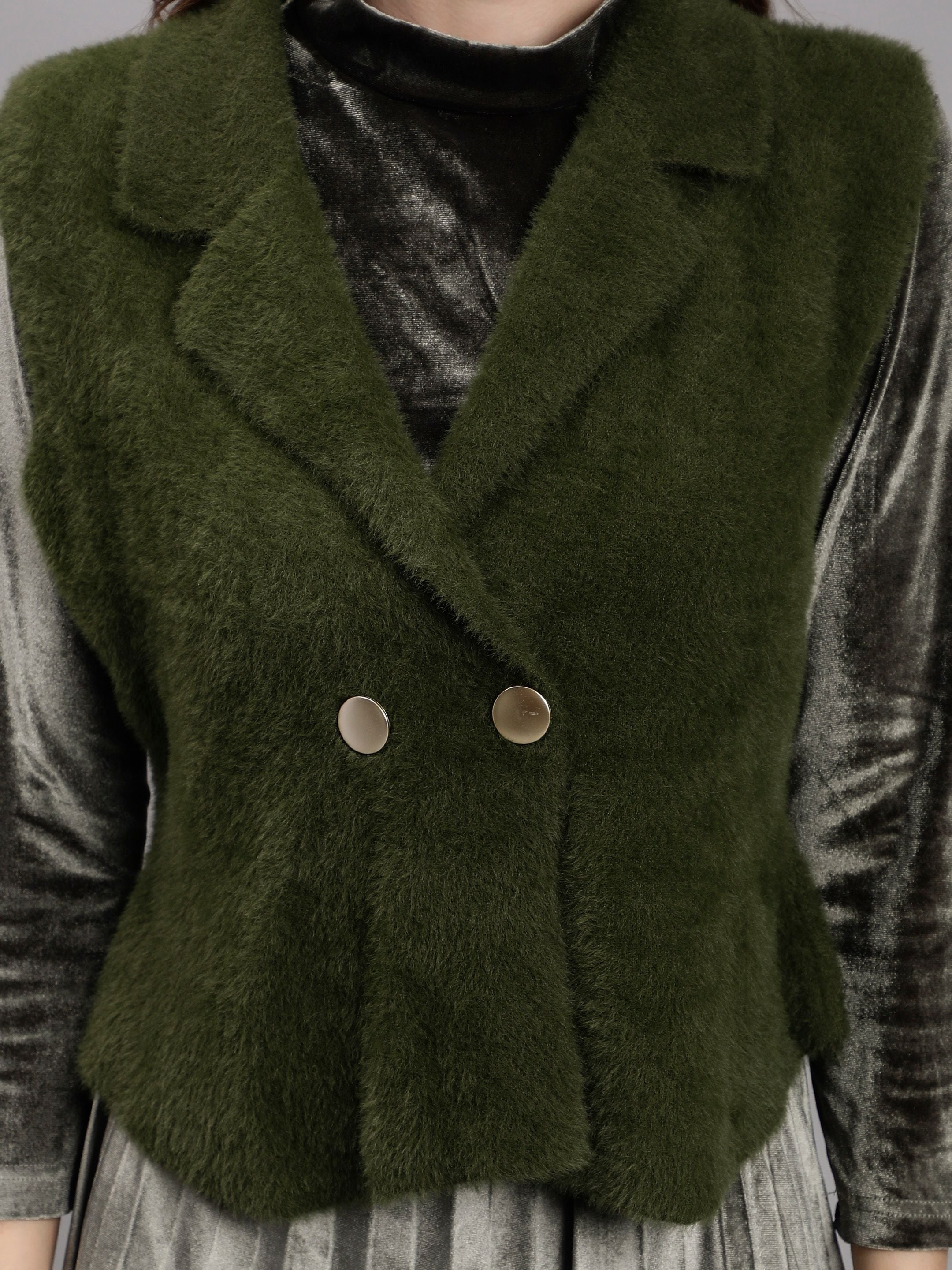Sleeveless Jacket and Dress Set
