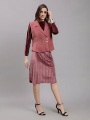 Sleeveless Jacket and Dress Set