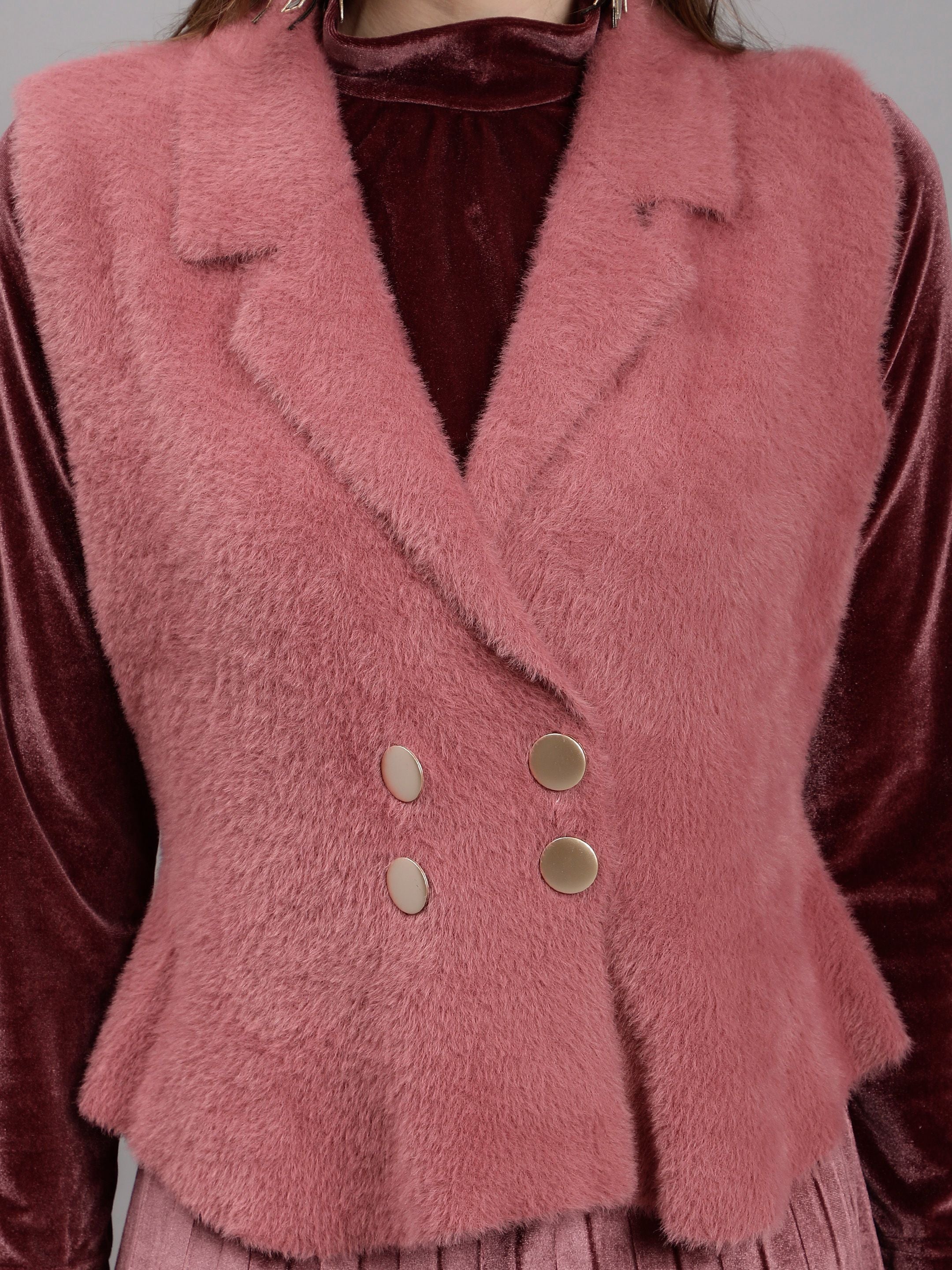 Sleeveless Jacket and Dress Set