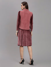 Sleeveless Jacket and Dress Set