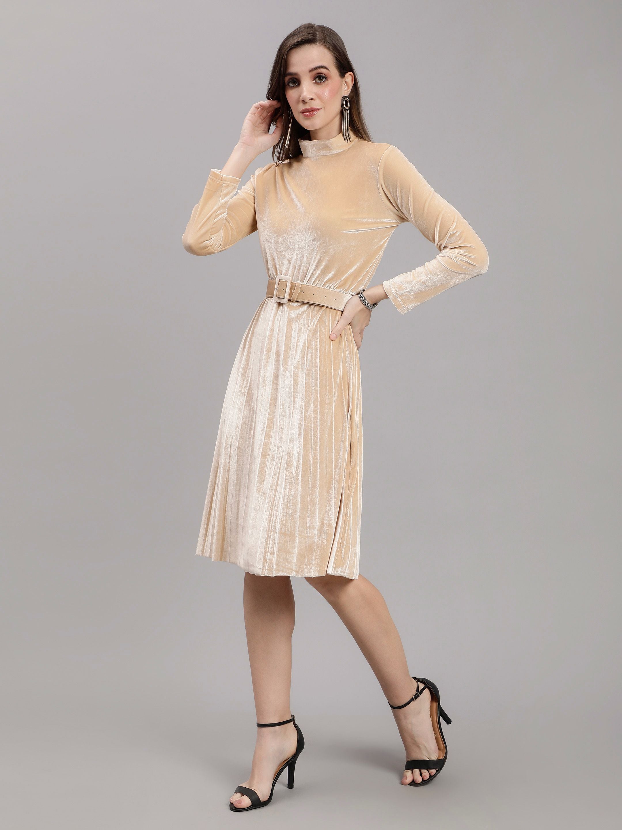 Sleeveless Jacket and Dress Set