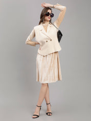 Sleeveless Jacket and Dress Set