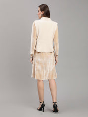 Sleeveless Jacket and Dress Set