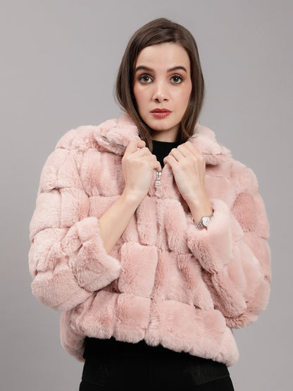 Faux Rabbit Fur Coat