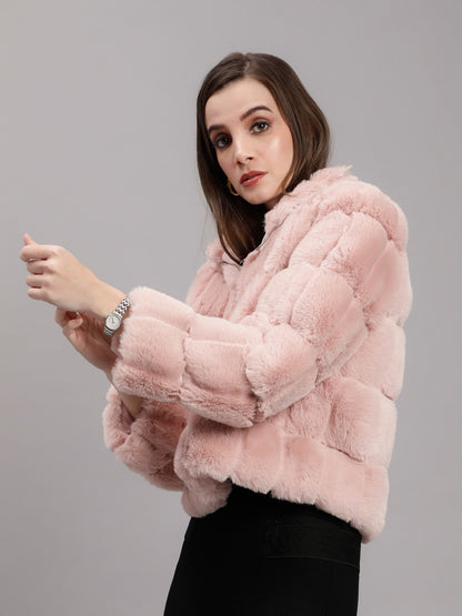Faux Rabbit Fur Coat