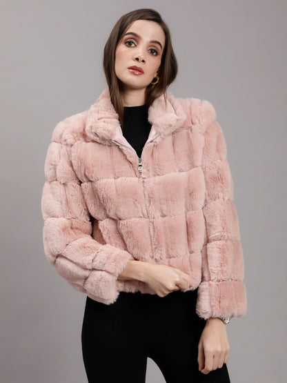 Faux Rabbit Fur Coat