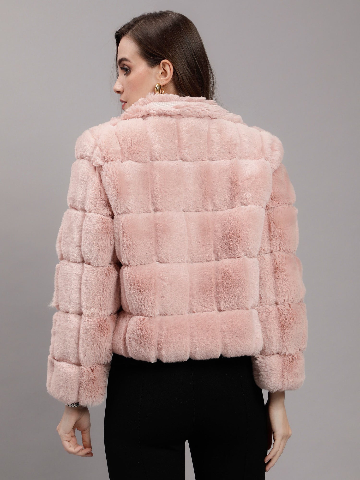 Faux Rabbit Fur Coat