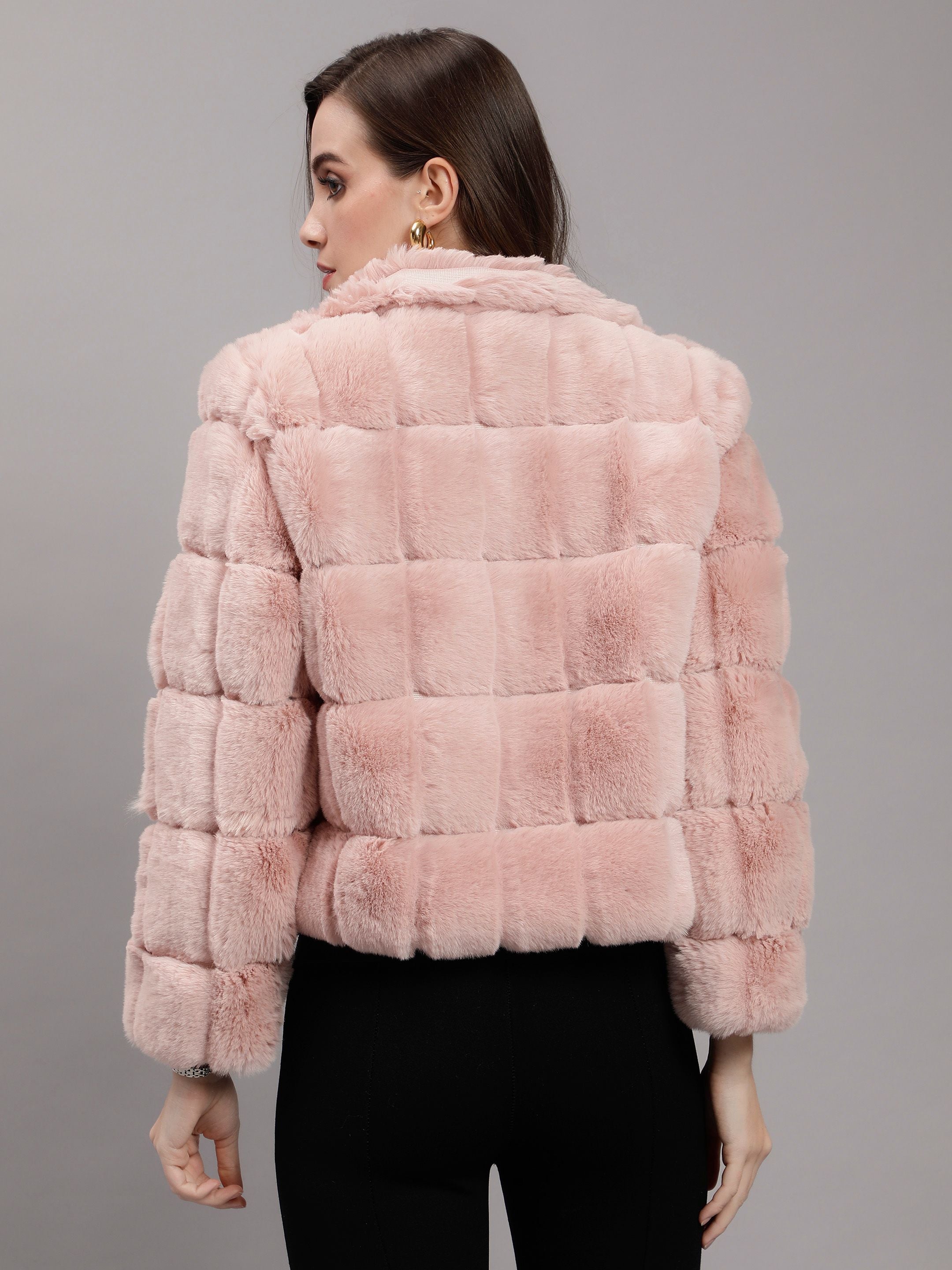 Faux Rabbit Fur Coat