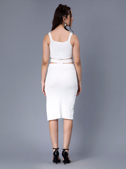 Hollow Cut Out Fitted Knit Dress