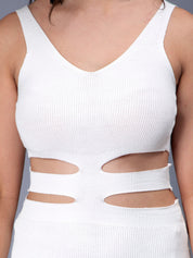 Hollow Cut Out Fitted Knit Dress