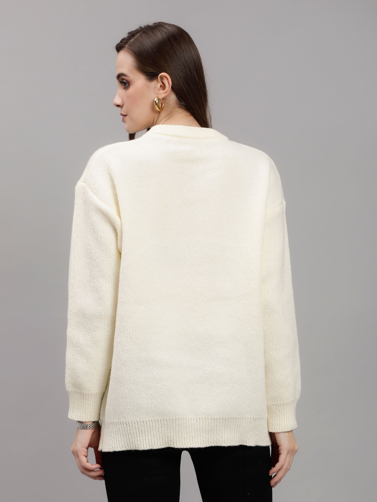 Bunny Patch Knitted Long Pullover