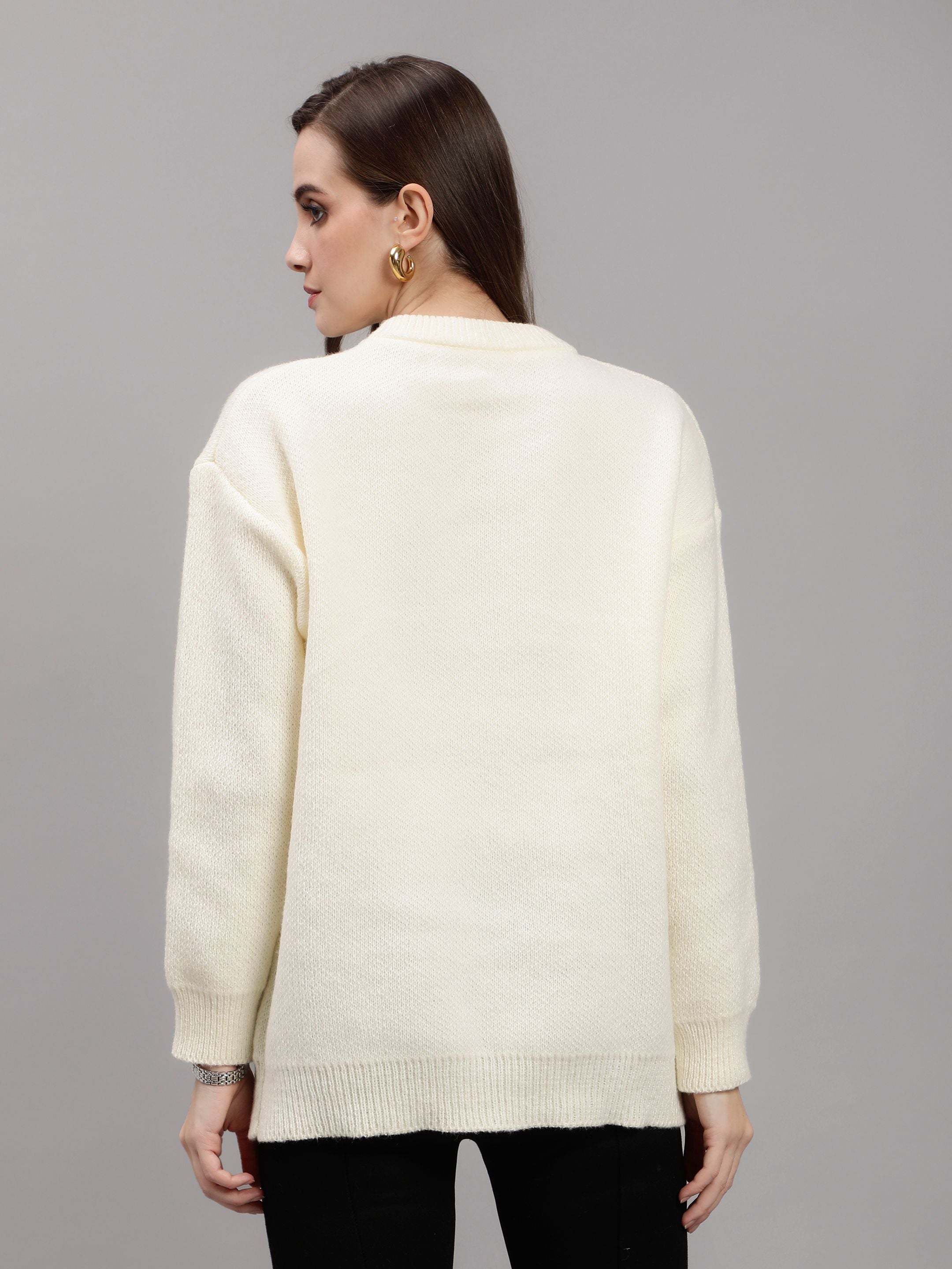 Bunny Patch Knitted Long Pullover