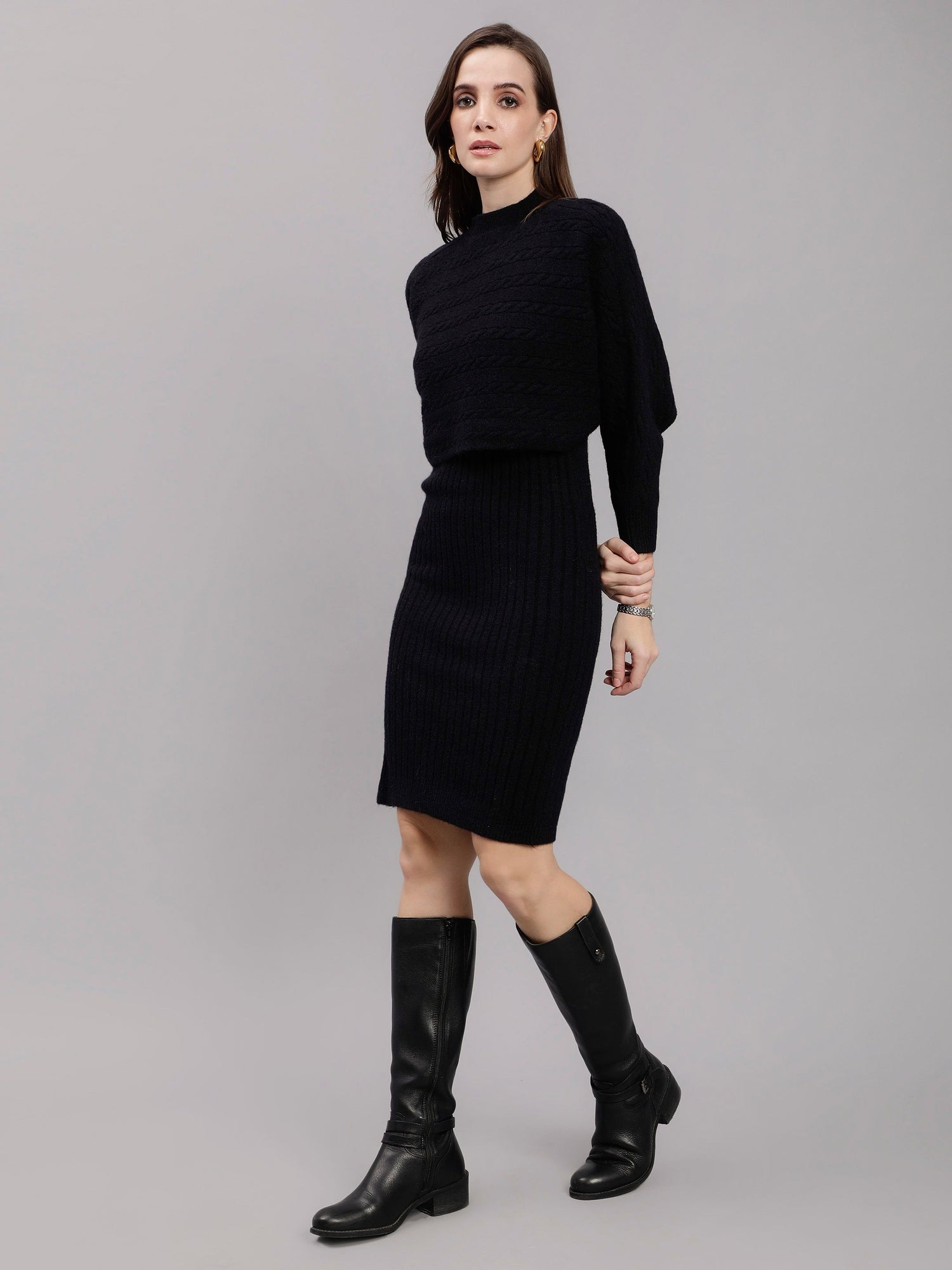 Knitted Two Piece Dress Set