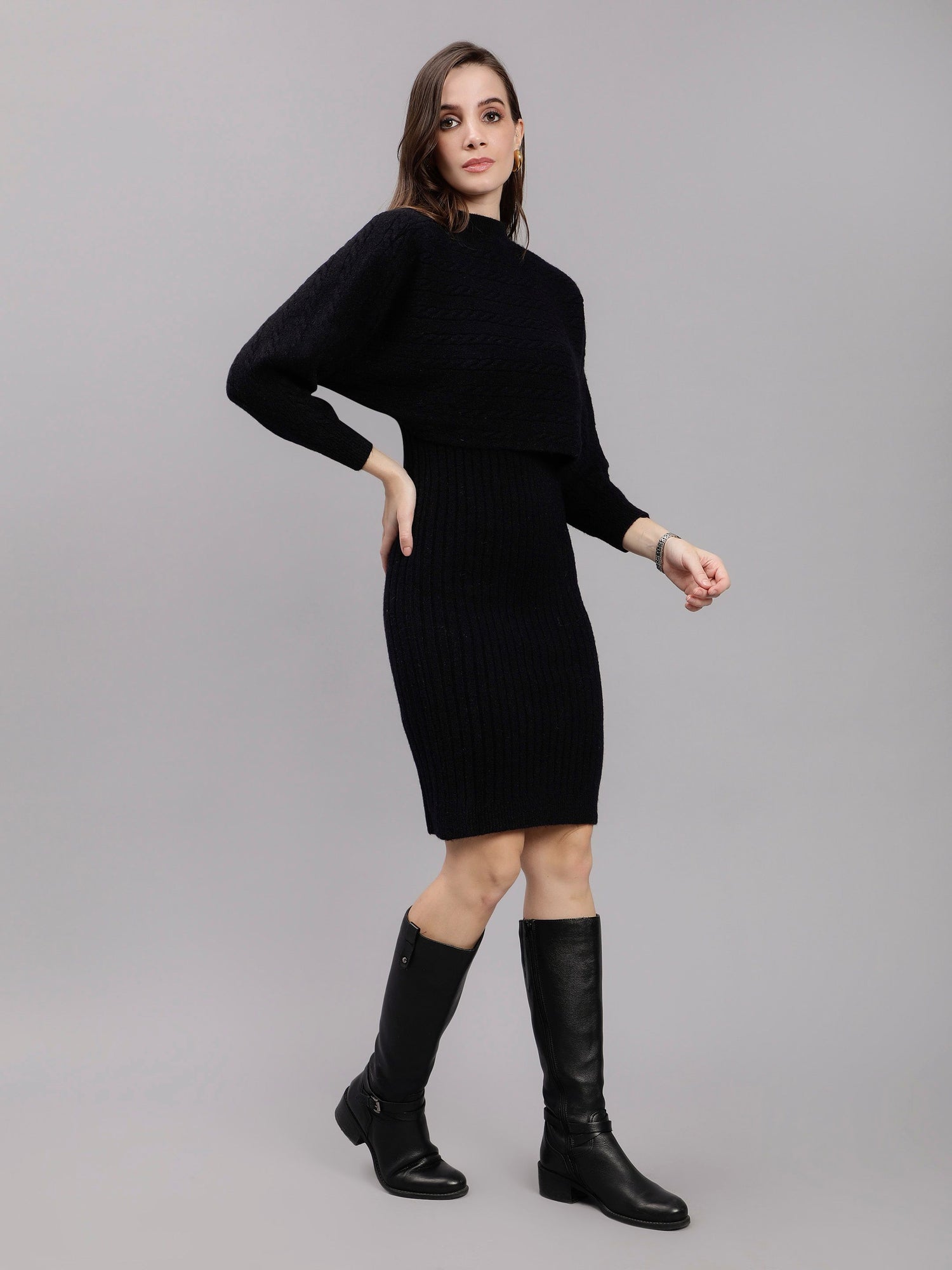 Knitted Two Piece Dress Set
