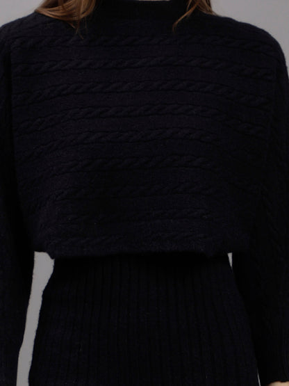 Knitted Two Piece Dress Set