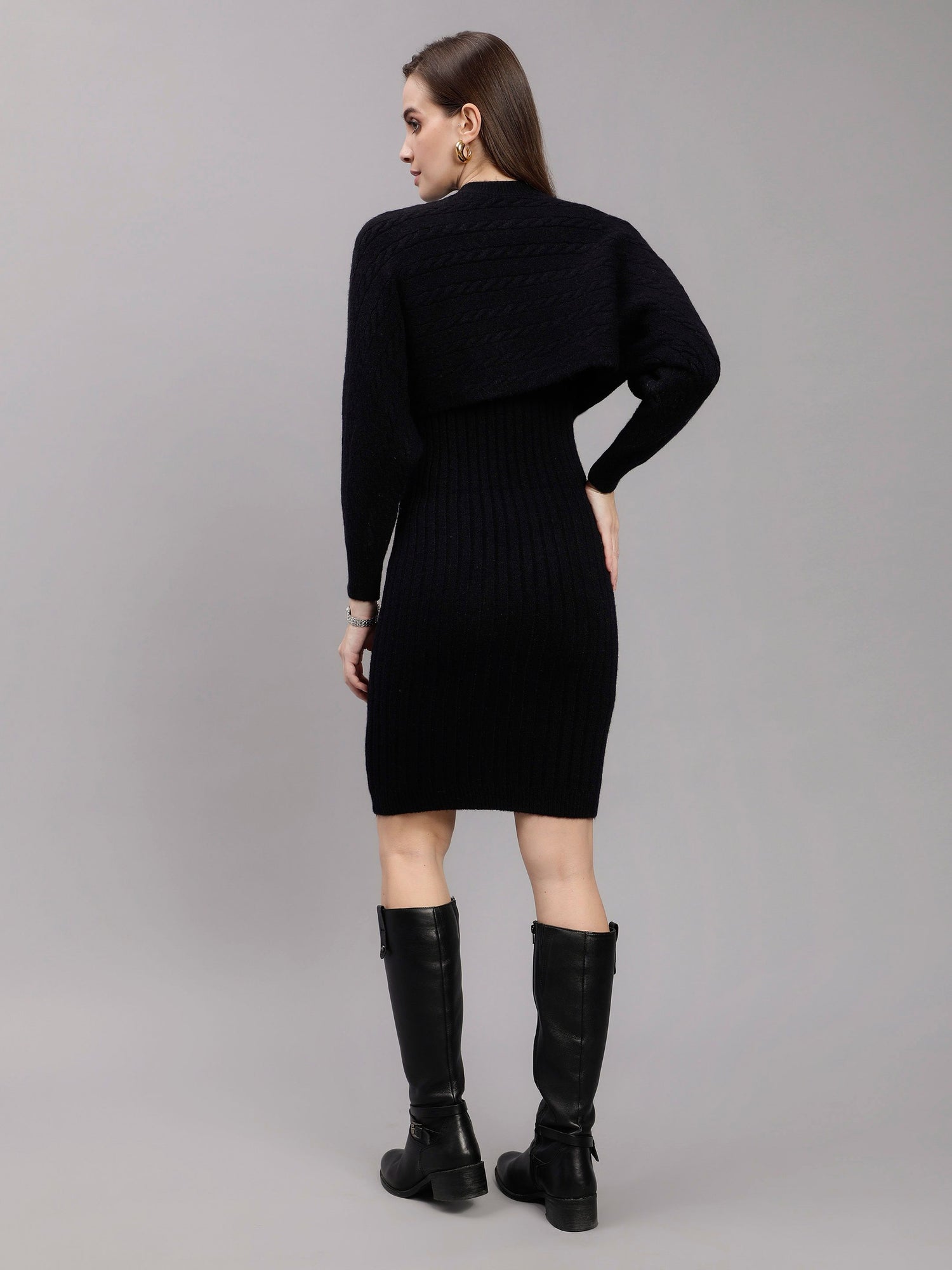 Knitted Two Piece Dress Set