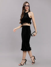 Rhinestones Sprinkle Two Piece Set