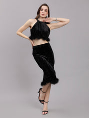 Rhinestones Sprinkle Two Piece Set
