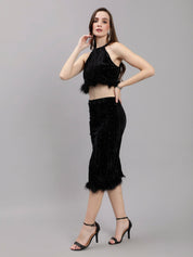Rhinestones Sprinkle Two Piece Set