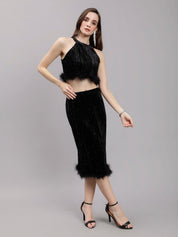 Rhinestones Sprinkle Two Piece Set