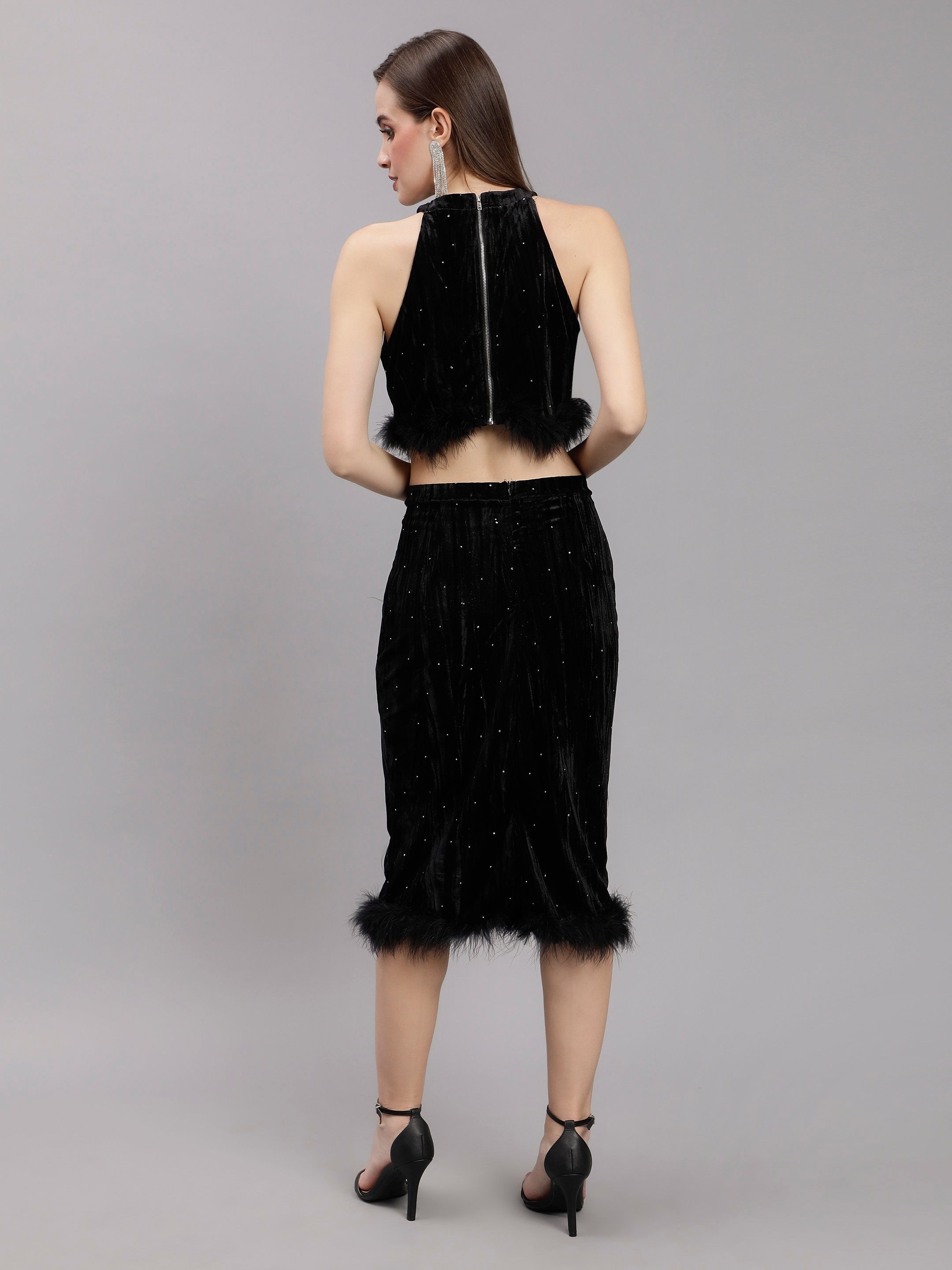 Rhinestones Sprinkle Two Piece Set