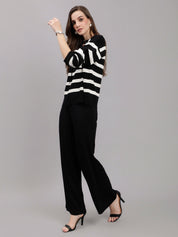 Striped Knitted Two Piece Set