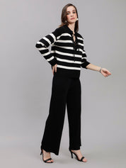 Striped Knitted Two Piece Set