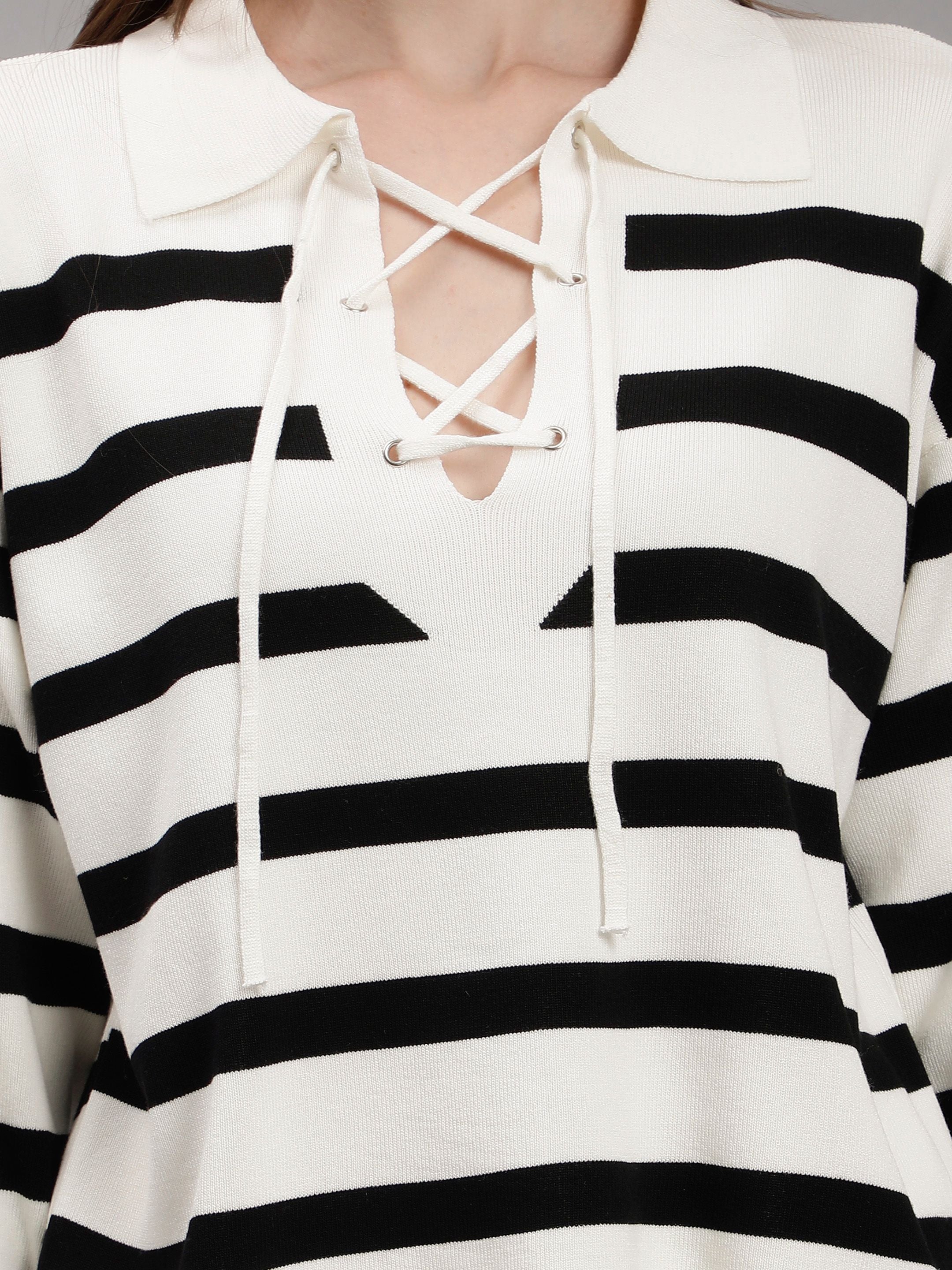 Striped Knitted Two Piece Set