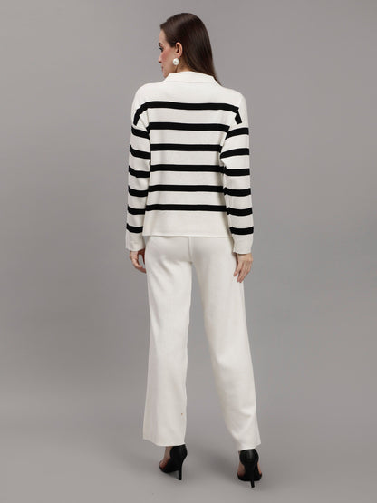 Striped Knitted Two Piece Set
