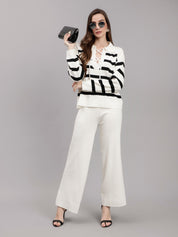 Striped Knitted Two Piece Set