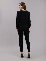 Front Zip Knitted Three Piece Set