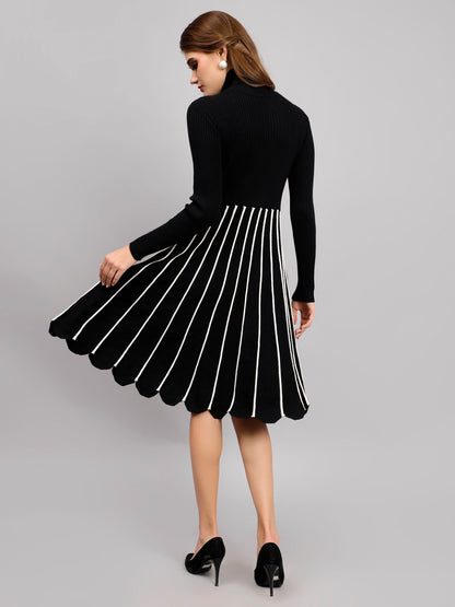 Elegant Winter Scallop Dress