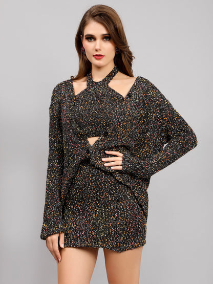 Stylish Knitted Three-Piece Set